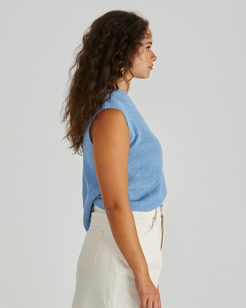 Sass Jaci Knit Top - Blue (view 3)