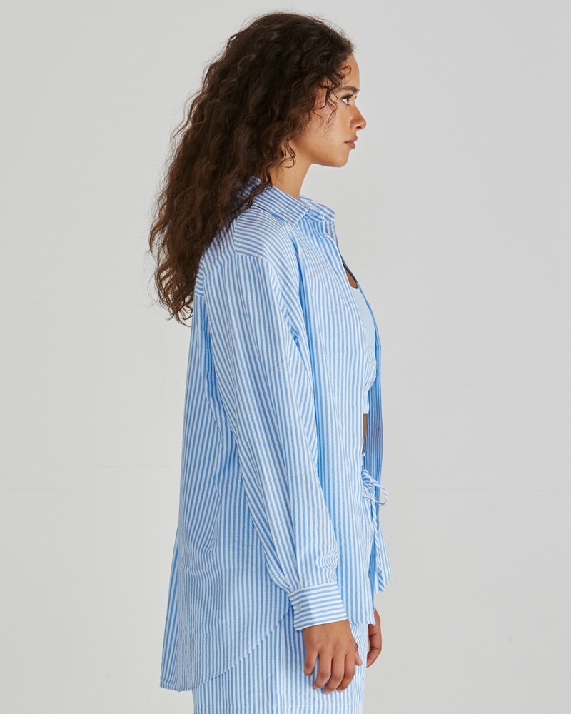 Alani Shirt - Blue White Stripe