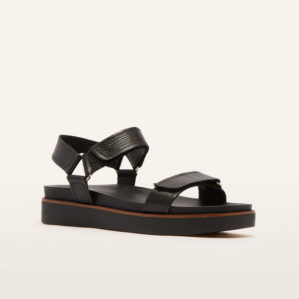 Zane Sandal - Black Grain