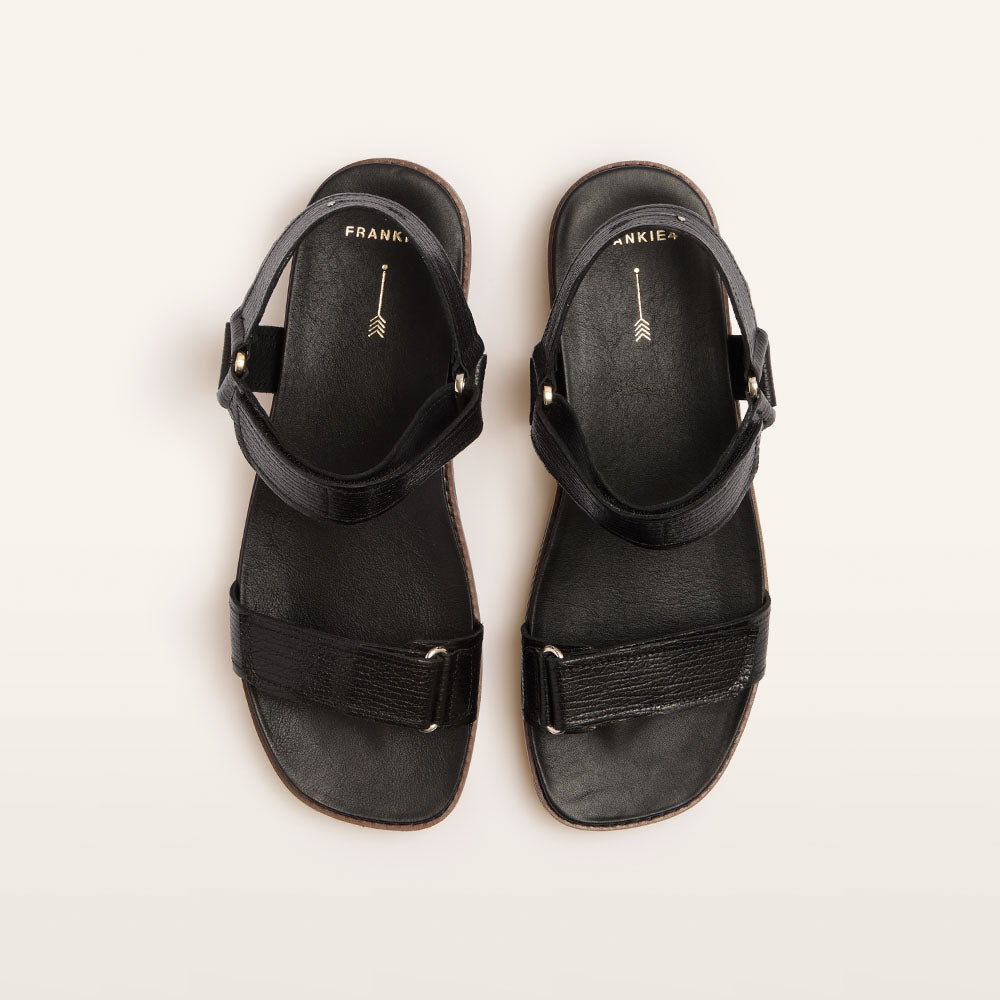 Zane Sandal - Black Grain