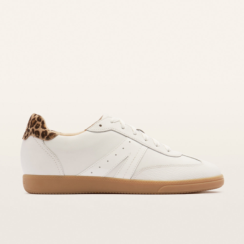 FRANKIE4 Levi White Leopard Print sneaker