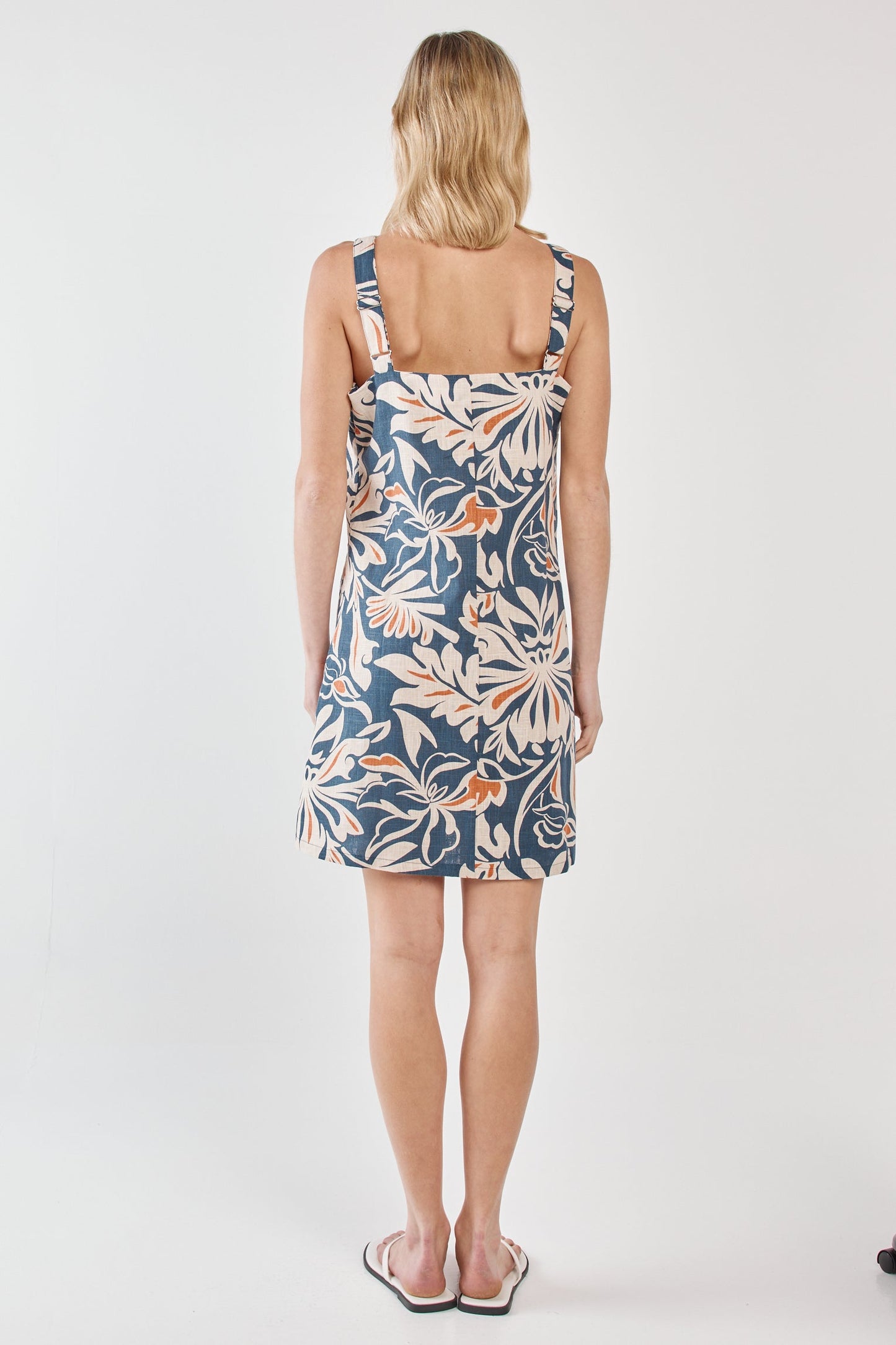 Jana Mini Shift Dress - Wild Orchid Navy