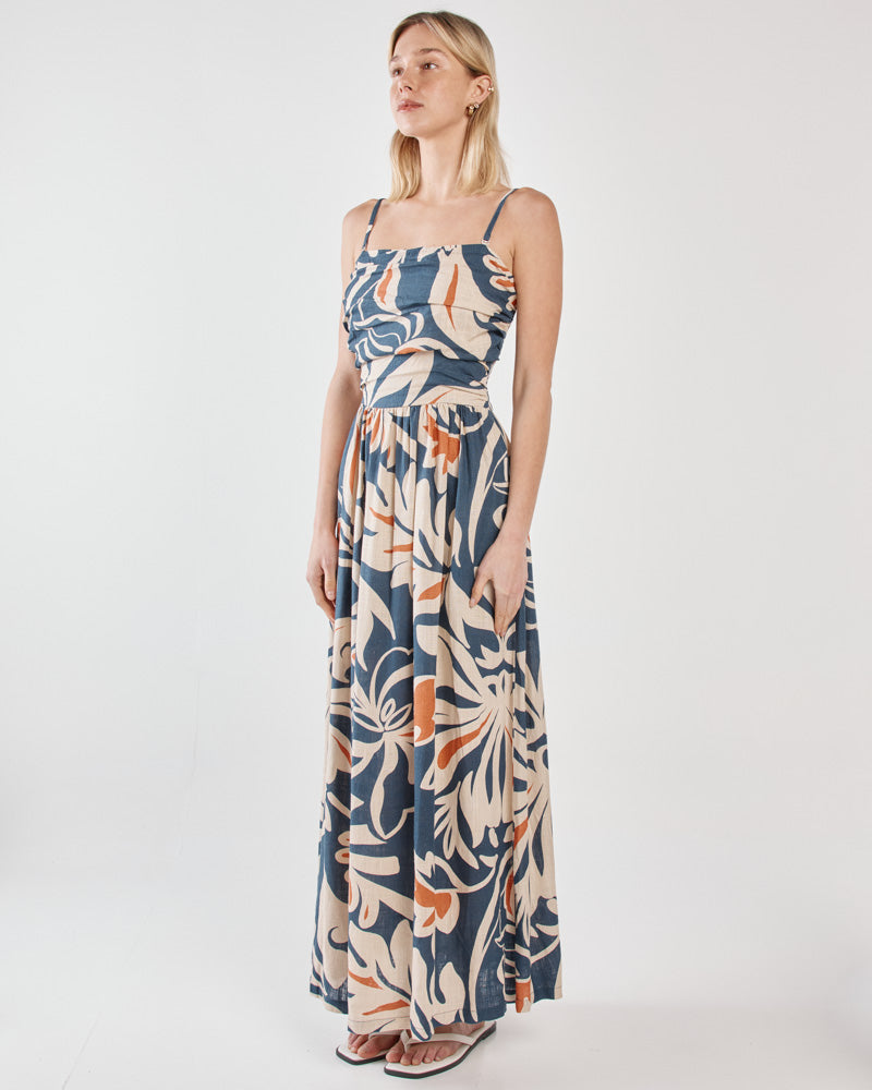 Jana Strapless Dress - Wild Orchid Navy