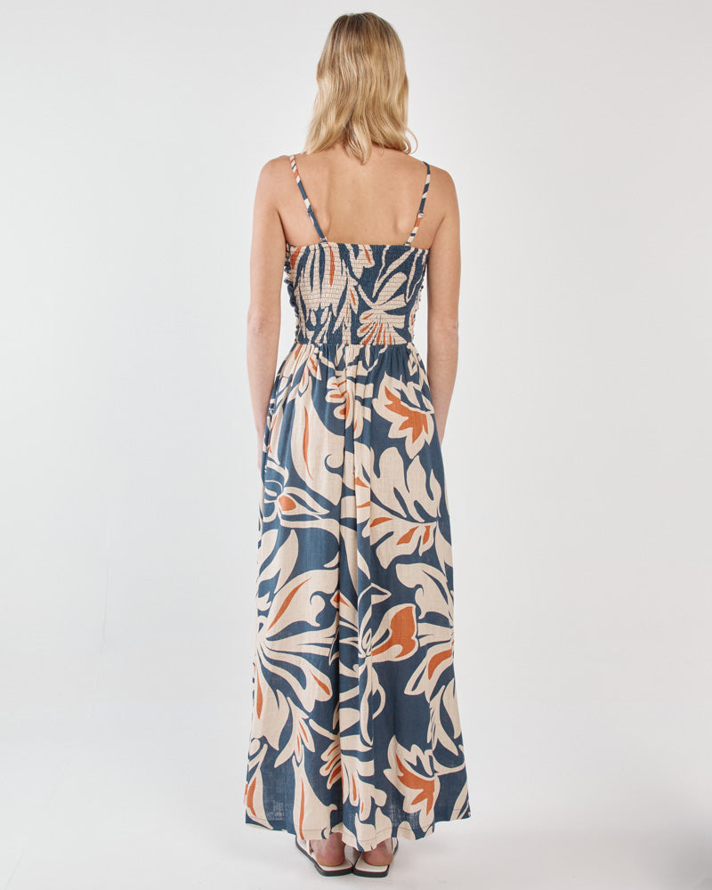 Jana Strapless Dress - Wild Orchid Navy