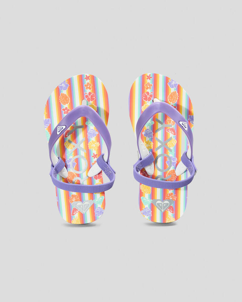 Roxy Girls Tahiti Flip-Flops - Purple (view 4)