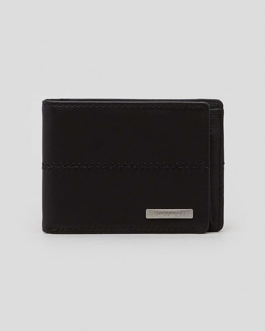 Stitchy Tri Fold Wallet - Black