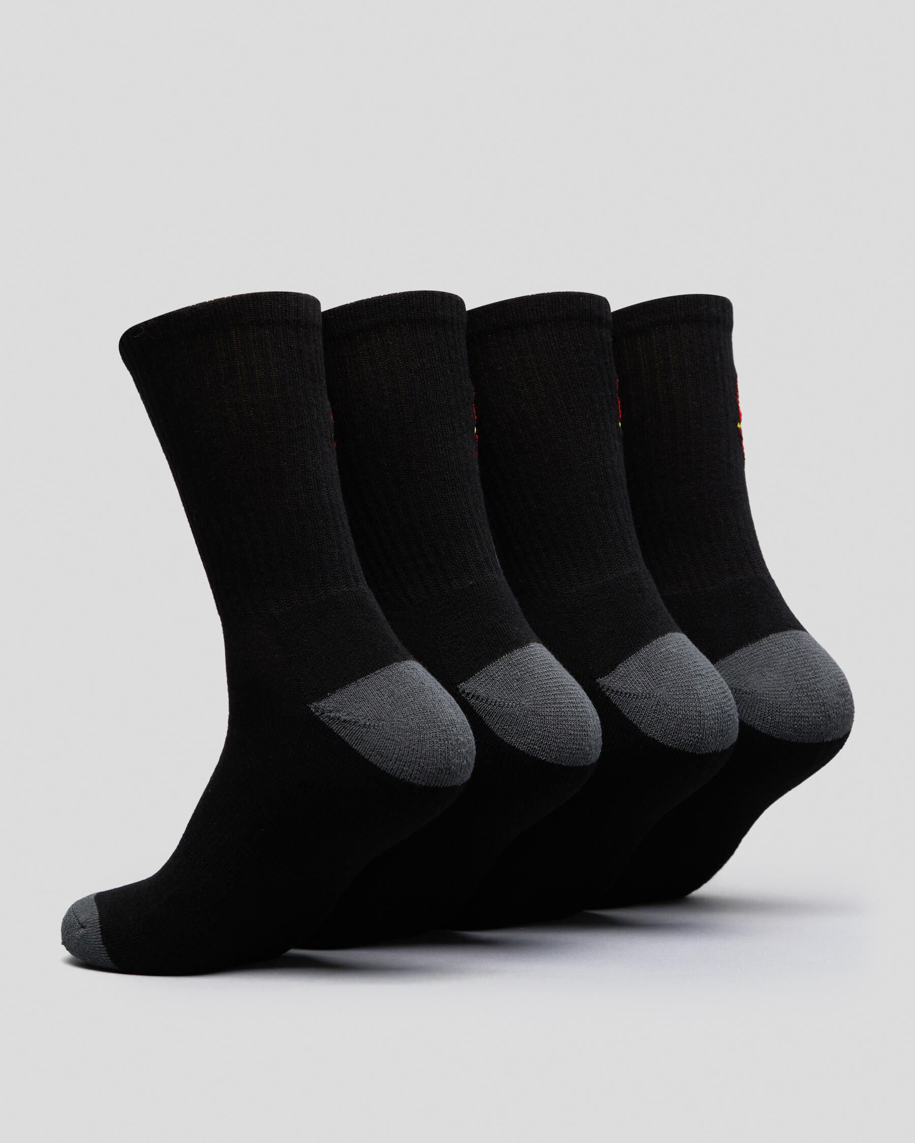 Santa Cruz Classic Dot Crew Sock 4 pack in black - back