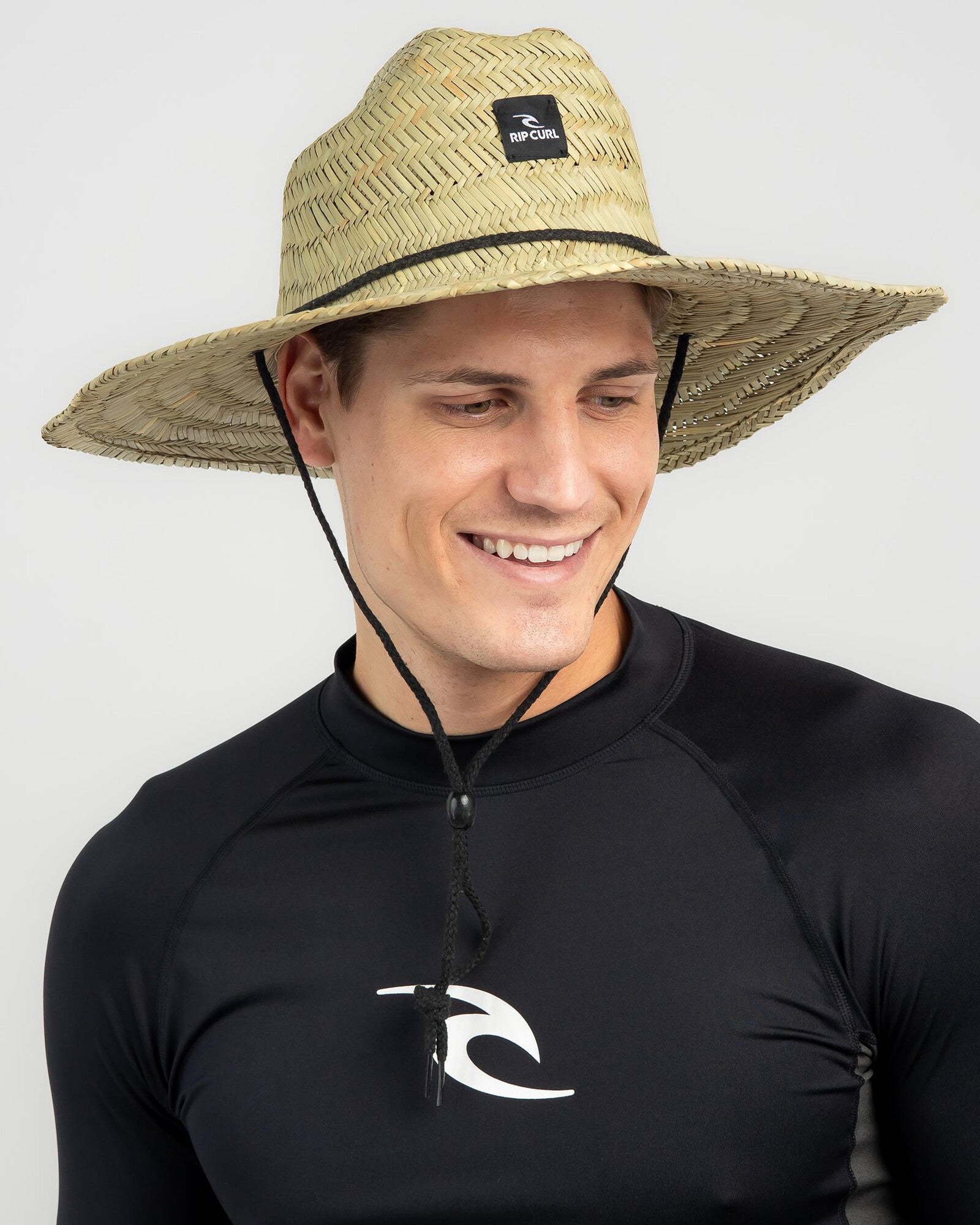 Rip Curl Brand Straw Hat in natural - back