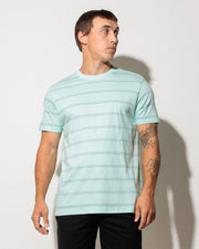 Rip Curl Plain Stripe Tee Light Aqua - front view