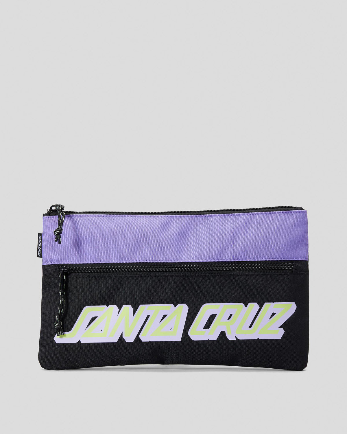 Santa Cruz Classic Strip Pencil Case in lilac and black
