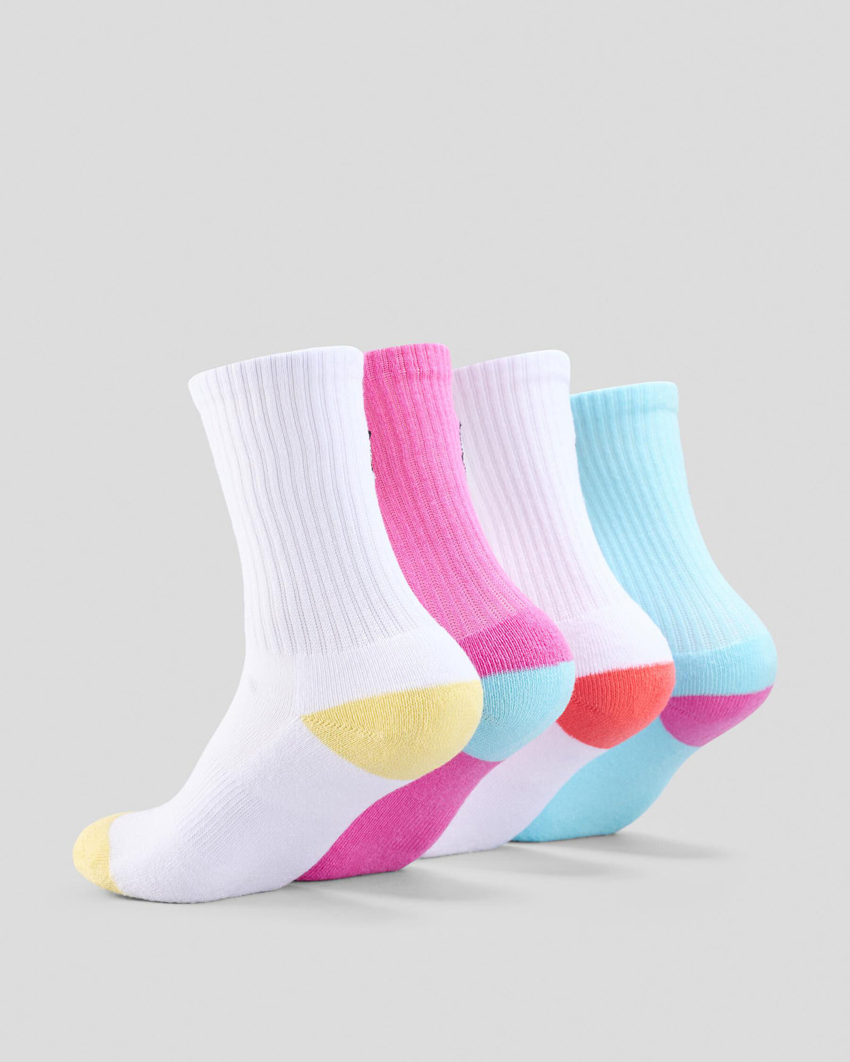 Santa Cruz Other Dot Crew Sock aqua pink white back view