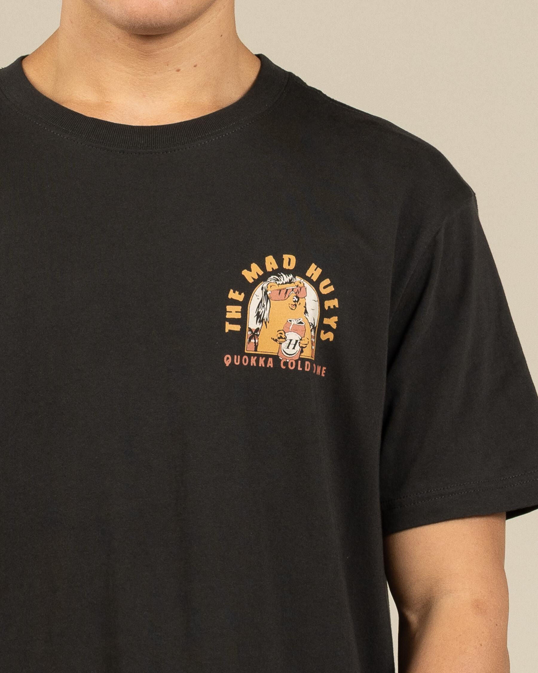 The Mad Hueys Quokka Coldie Tee Vintage Black - detail right view
