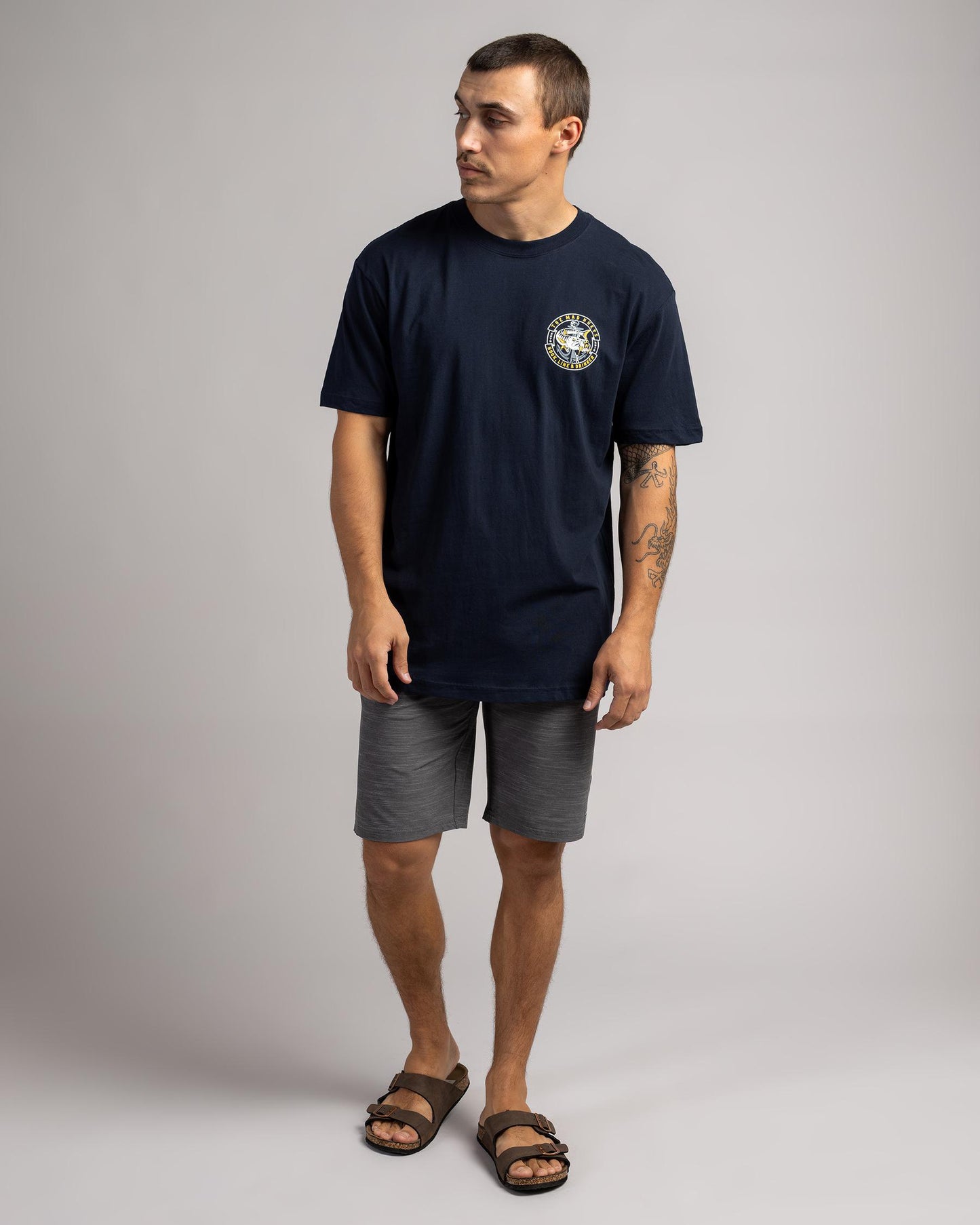 Hooked Cuda SS Tee - Navy