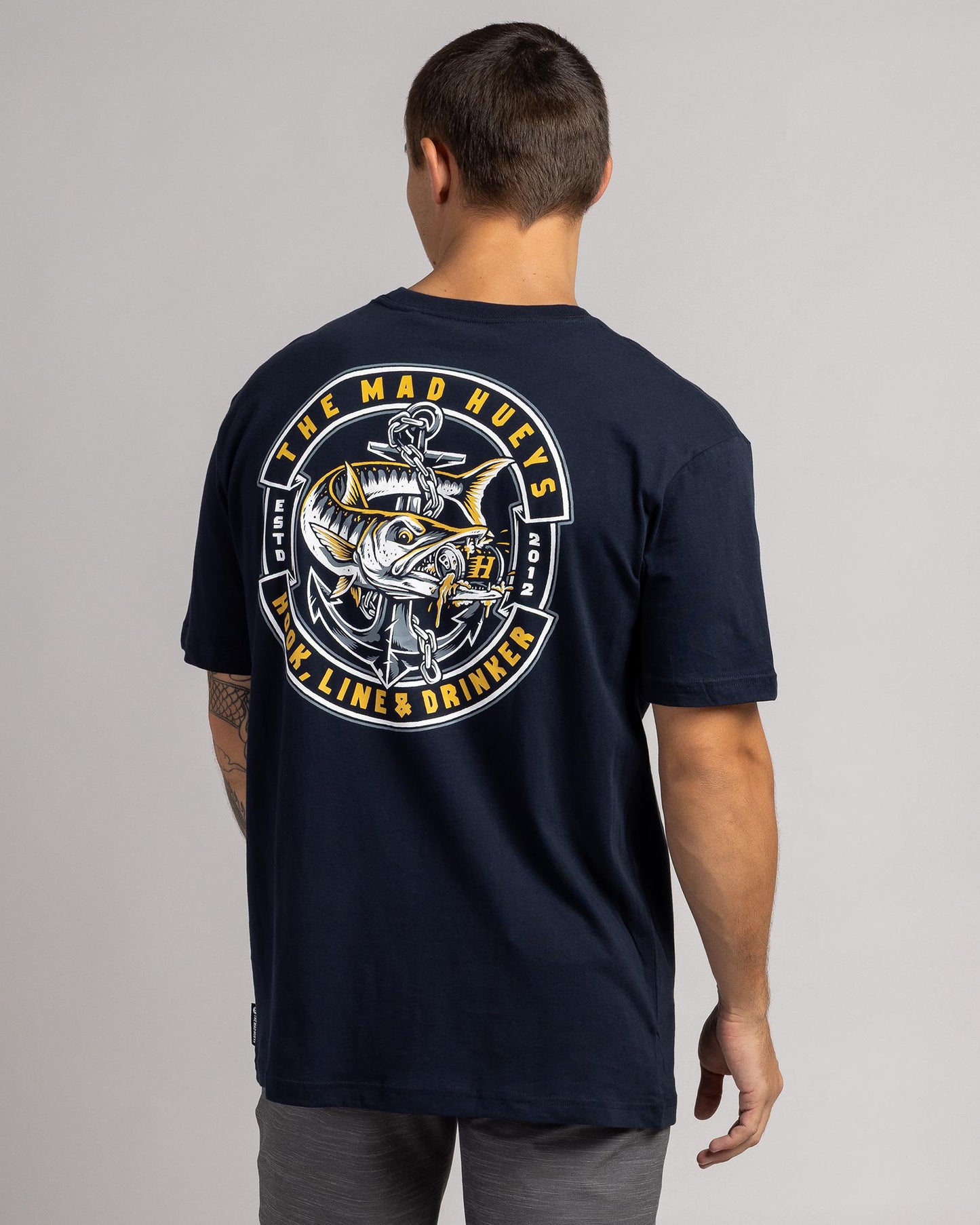 Hooked Cuda SS Tee - Navy
