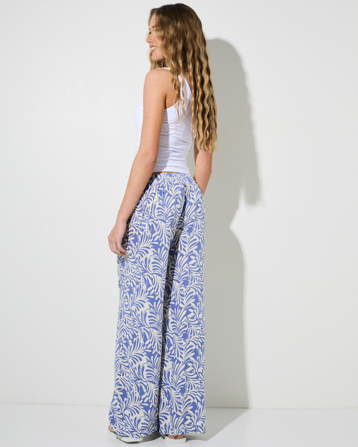 Party Wave Cheeky Hipster Pant - White/Blue
