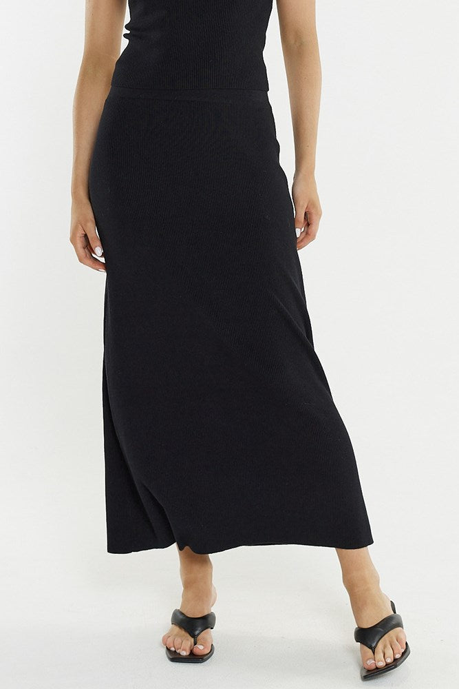 Sass Hazel Rib Skirt - Black (view 3)