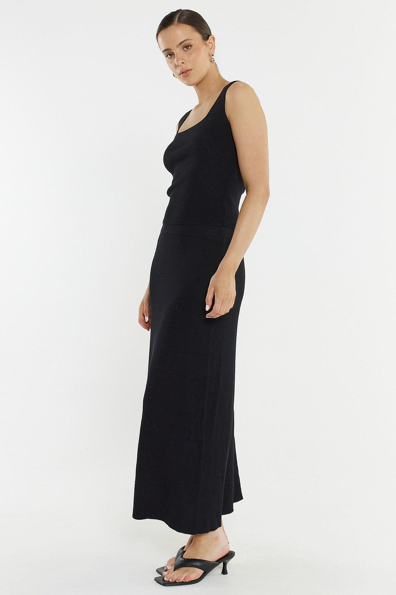 Sass Hazel Rib Skirt - Black (view 4)