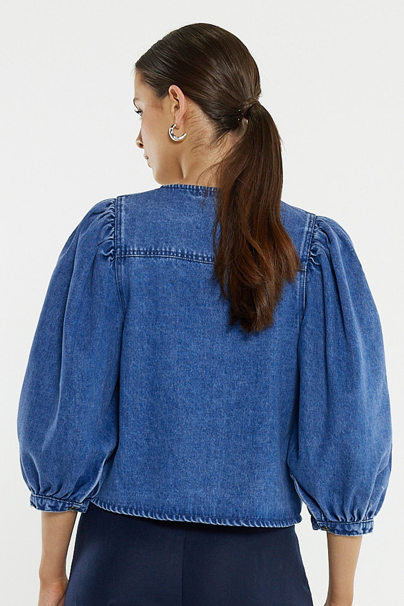 Sass Hayes Denim Shirt - Classic Blue (view 4)