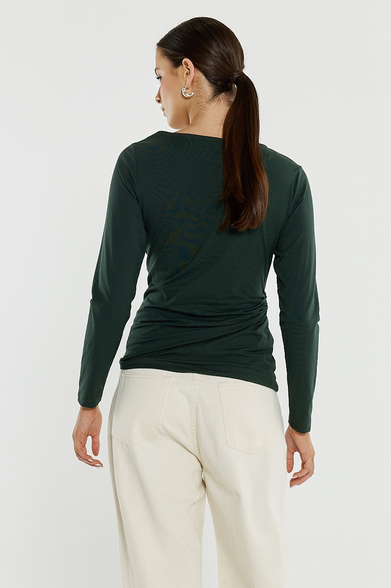 Sass Sophia Twisted Top - Bottle Green (view 3)