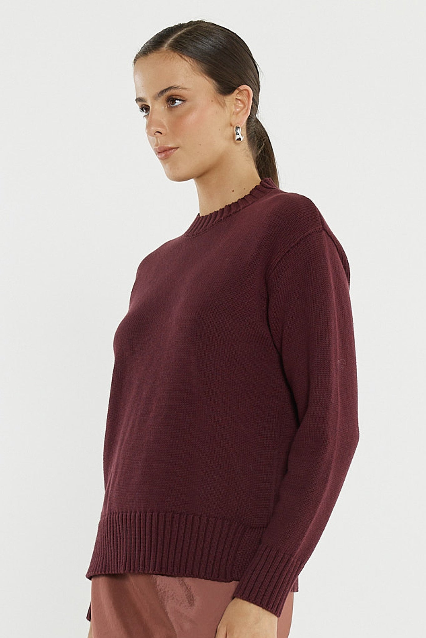 Sass Ivy Cotton Knit - Burgundy (view 3)