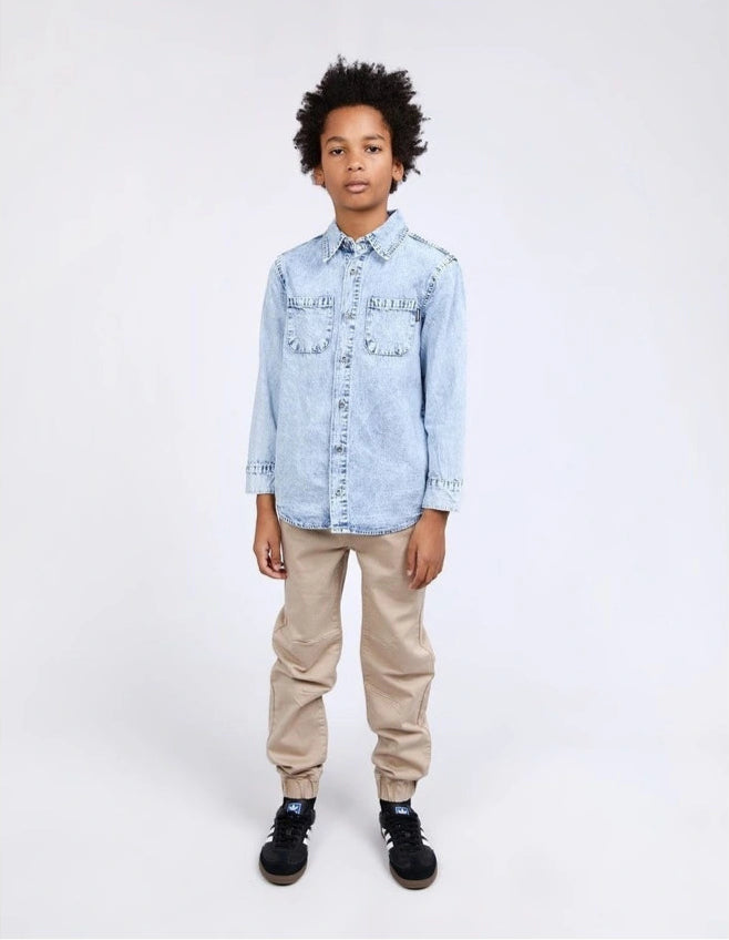 Saint Goliath Prize Denim Shirt - Light Blue - Teens (view 3)