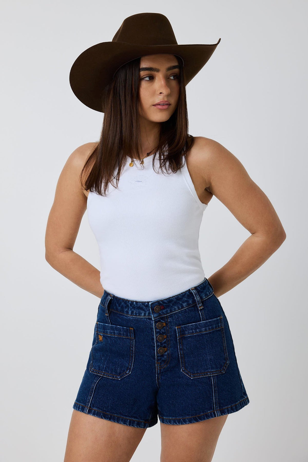 Ringers Western Mollie Womens High Rise Sailor Short Classic Blue