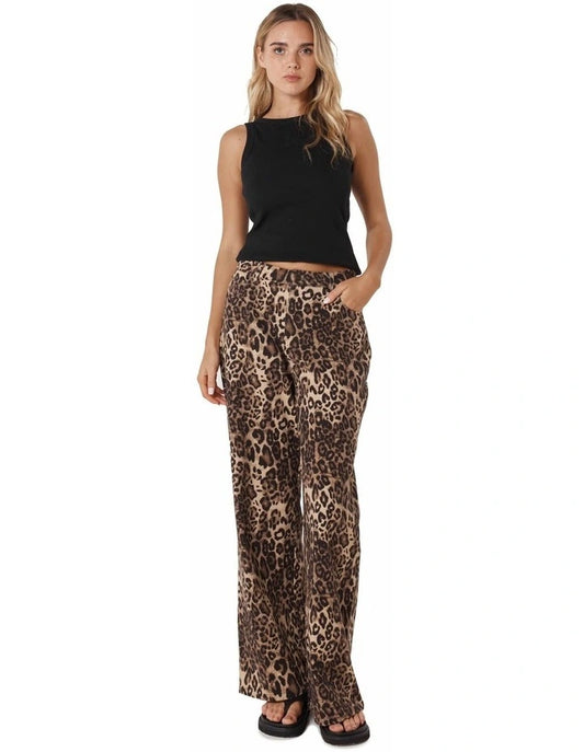 Tasha Pant - Dark Leopard Brown
