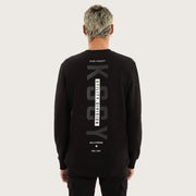 Flicker Dual Curved Sweater - Jet Black - Catani Clothing