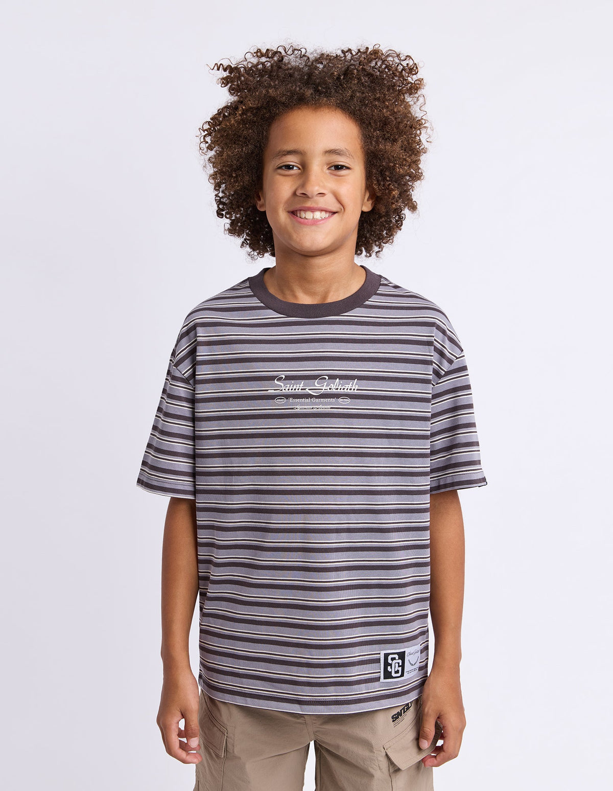 Stripe Ringer Tee Black
