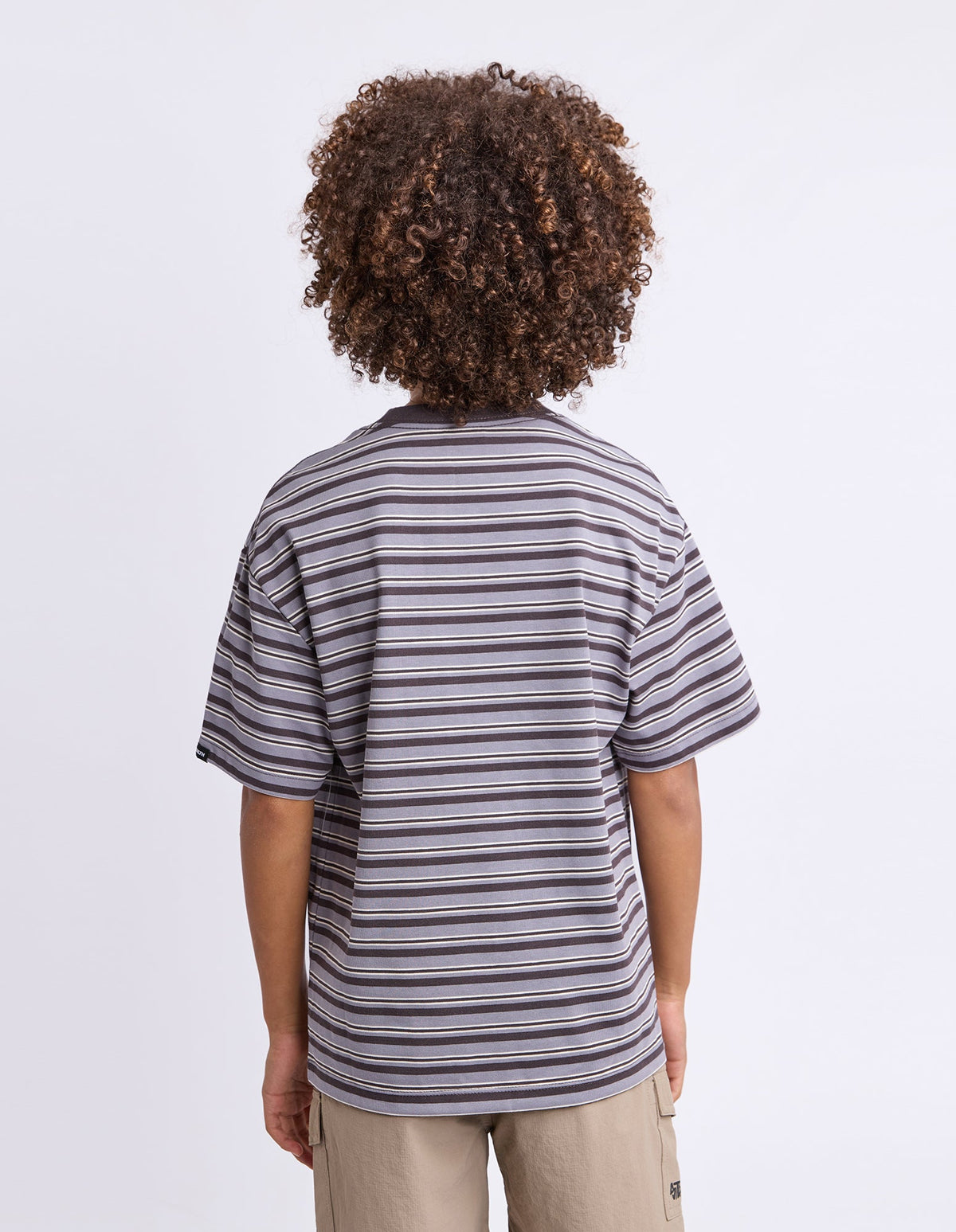 Stripe Ringer Tee Black detail