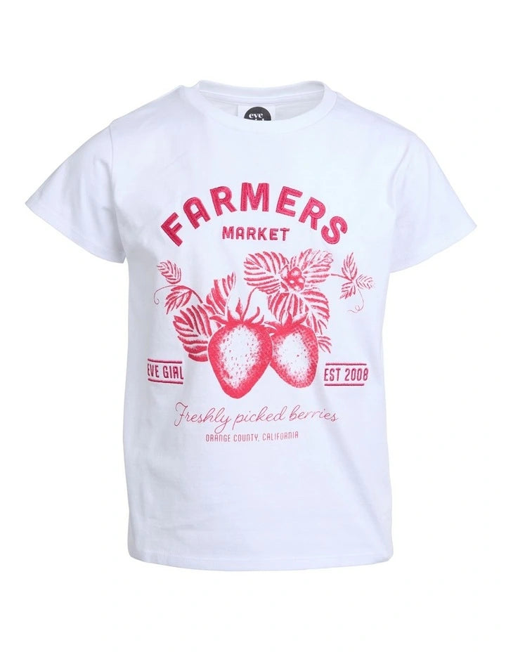 Eve Girl Farmers Market Tee - White (view 5)
