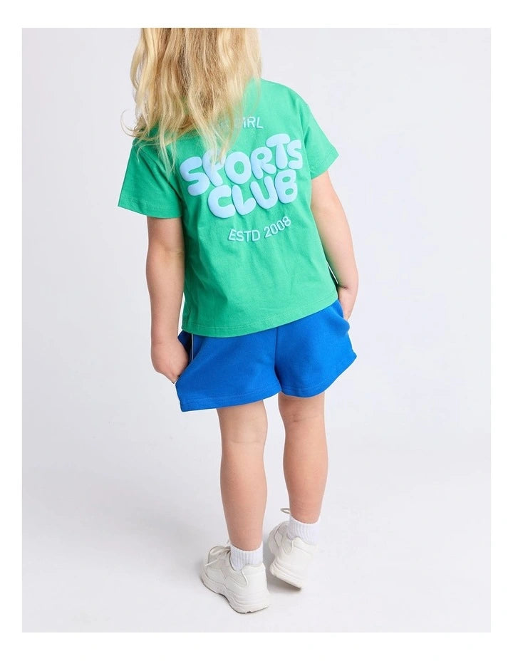 Sports Club Tee - Green - Kids