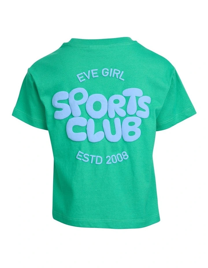 Eve Girl Sports Club Tee - Green - Kids (view 6)