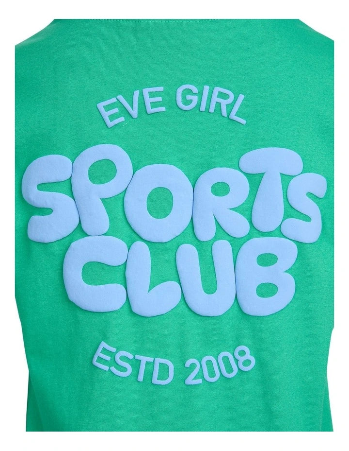 Eve Girl Sports Club Tee - Green - Kids (view 7)