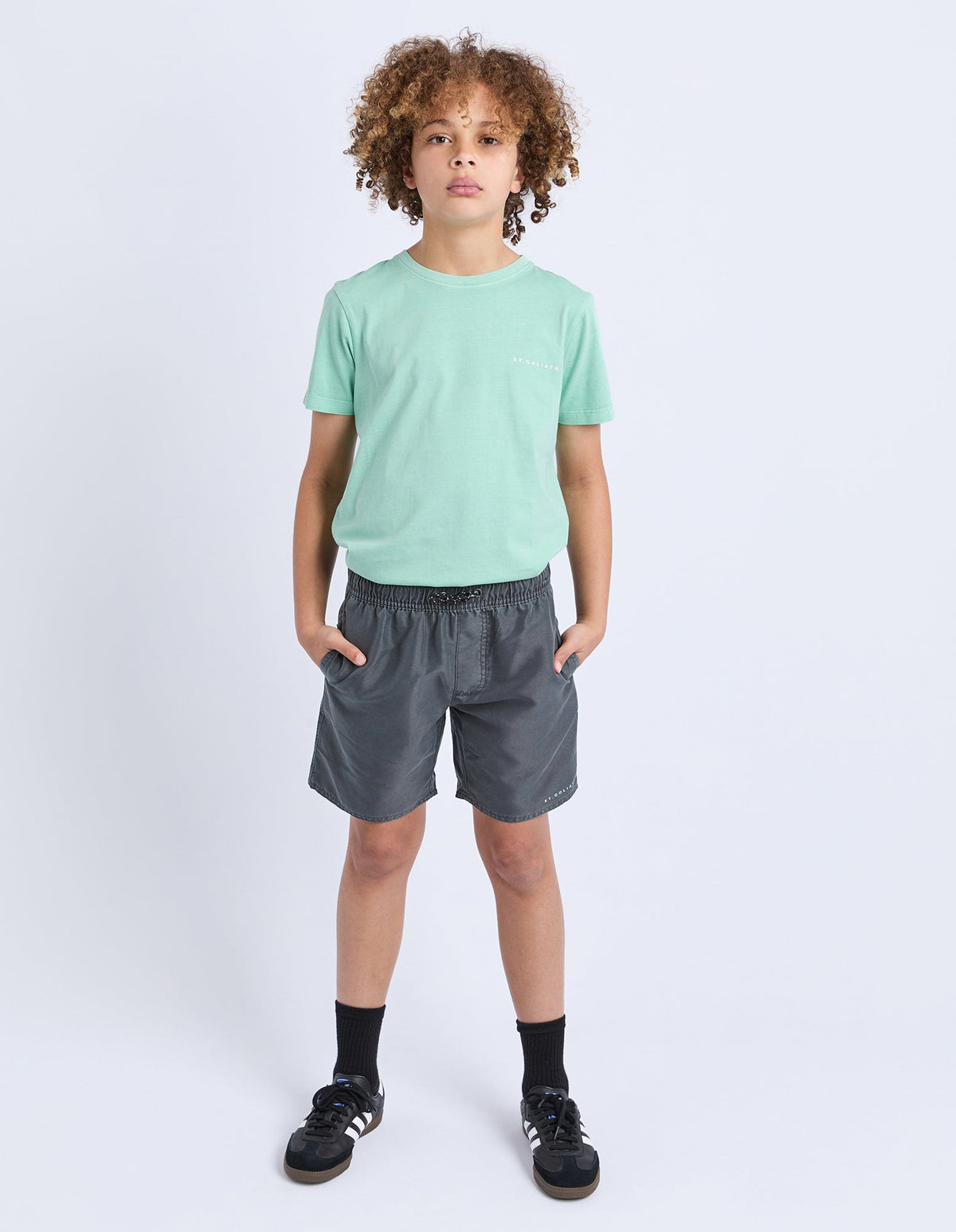 St Goliath Illusion Short Indigo boys detail