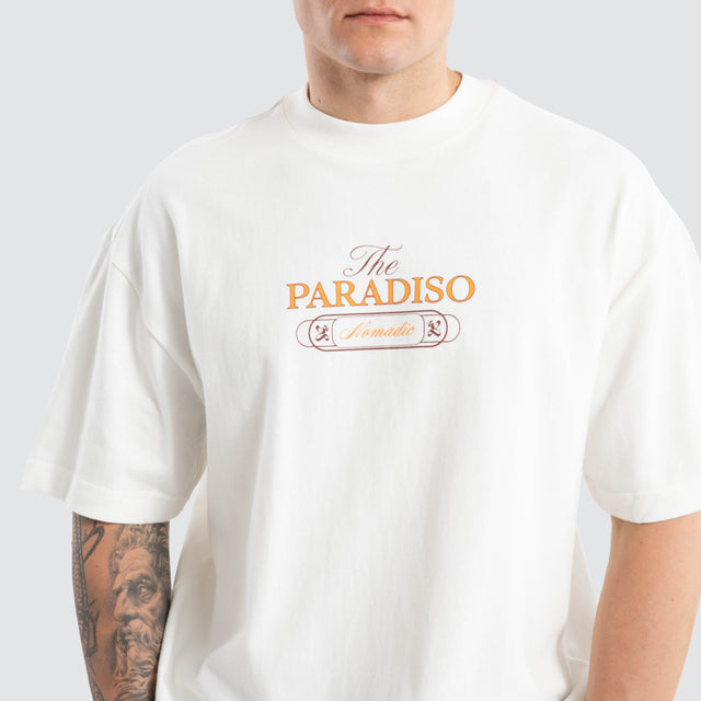 Nomadic Paradise Street Tee in Natural White - detail