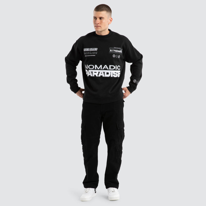 Hike Crew Neck Sweater - Jet Black