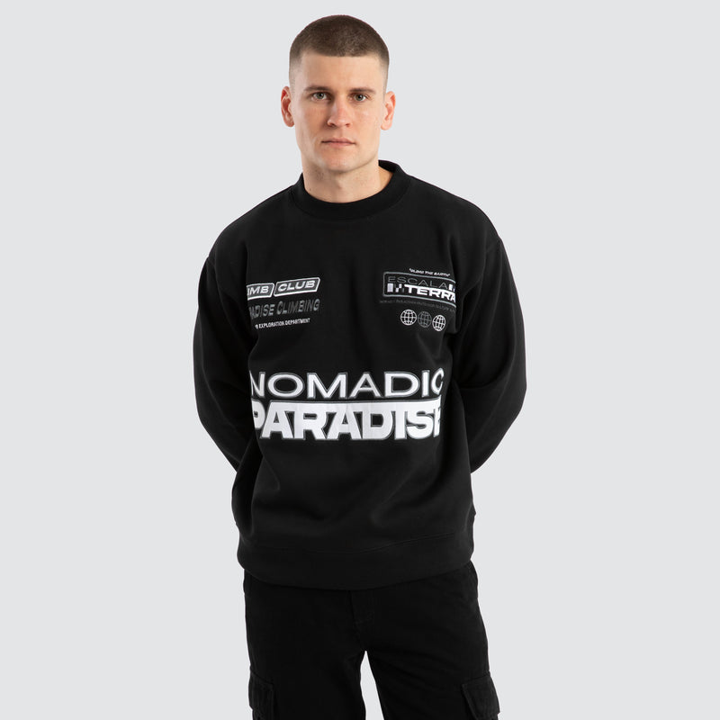 Hike Crew Neck Sweater - Jet Black