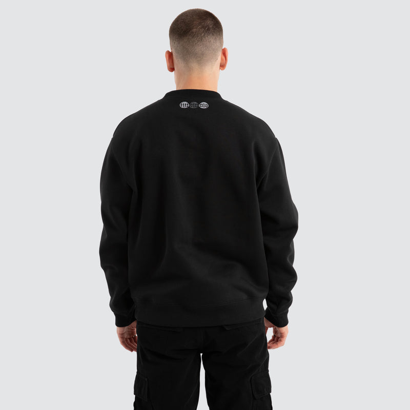 Hike Crew Neck Sweater - Jet Black