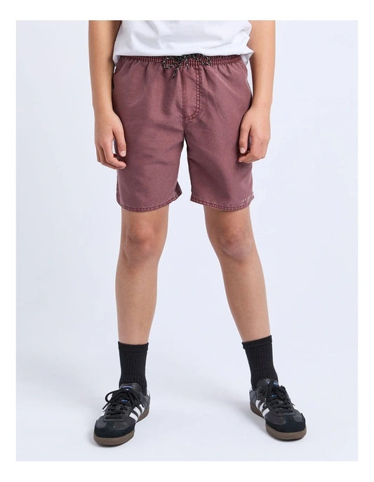 Illusion Short - Teens - Burgundy