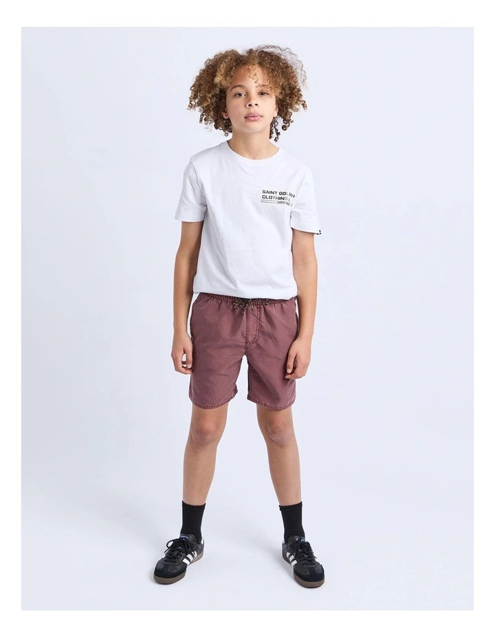 Saint Goliath Illusion Short - Teens - Burgundy (view 3)