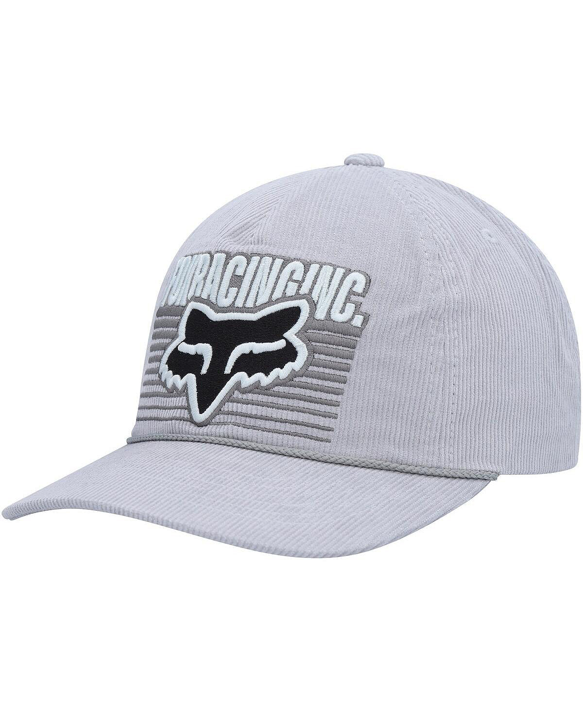 Fox Carv Snapback Hat in light grey