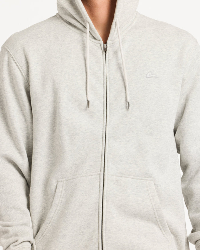 Salt Water Zip Up Hoodie - Light Grey Heather