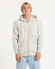 Salt Water Zip Up Hoodie - Light Grey Heather - Catani Clothing
