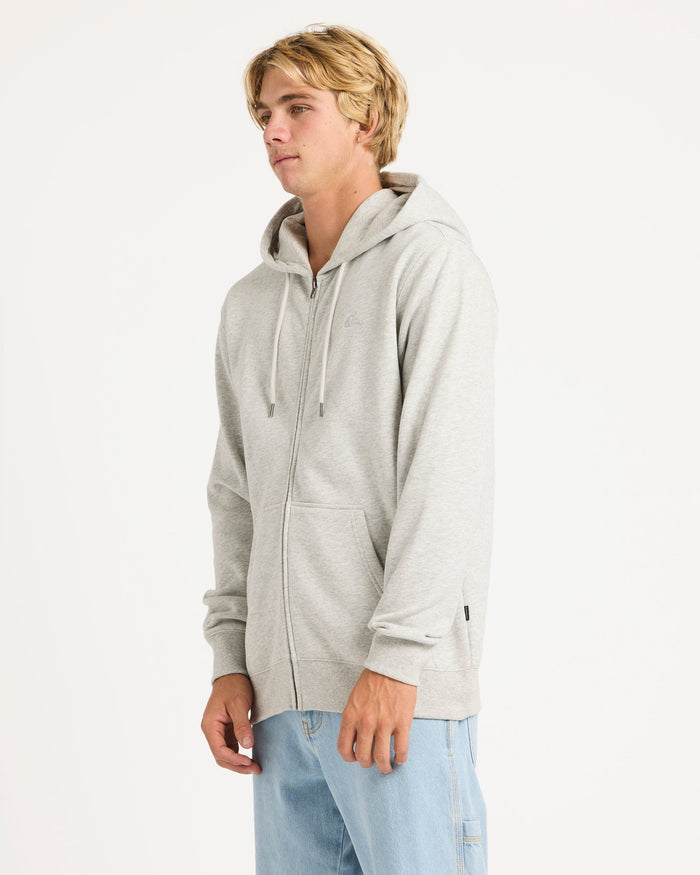 Salt Water Zip Up Hoodie - Light Grey Heather