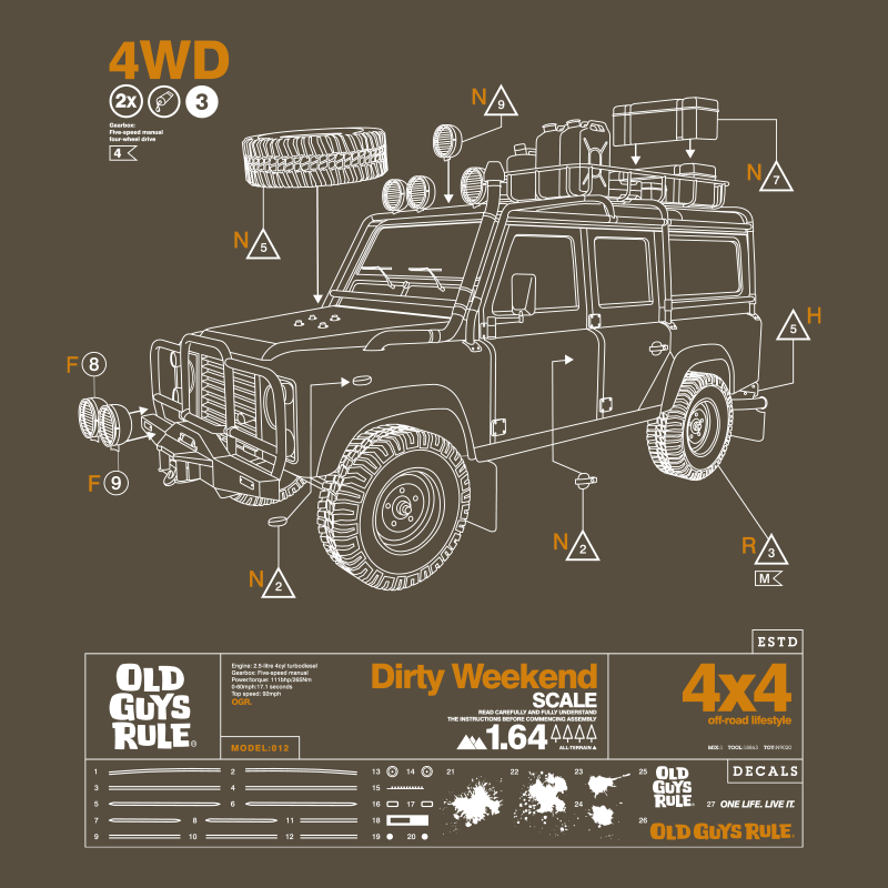 Dirty Weekend Tee - Olive - Catani Clothing