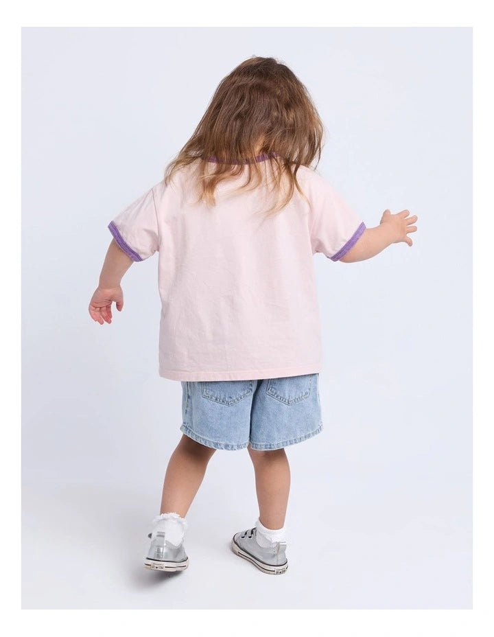 Eve Girl Mermaid Ringer Tee - Pale Pink (view 3)