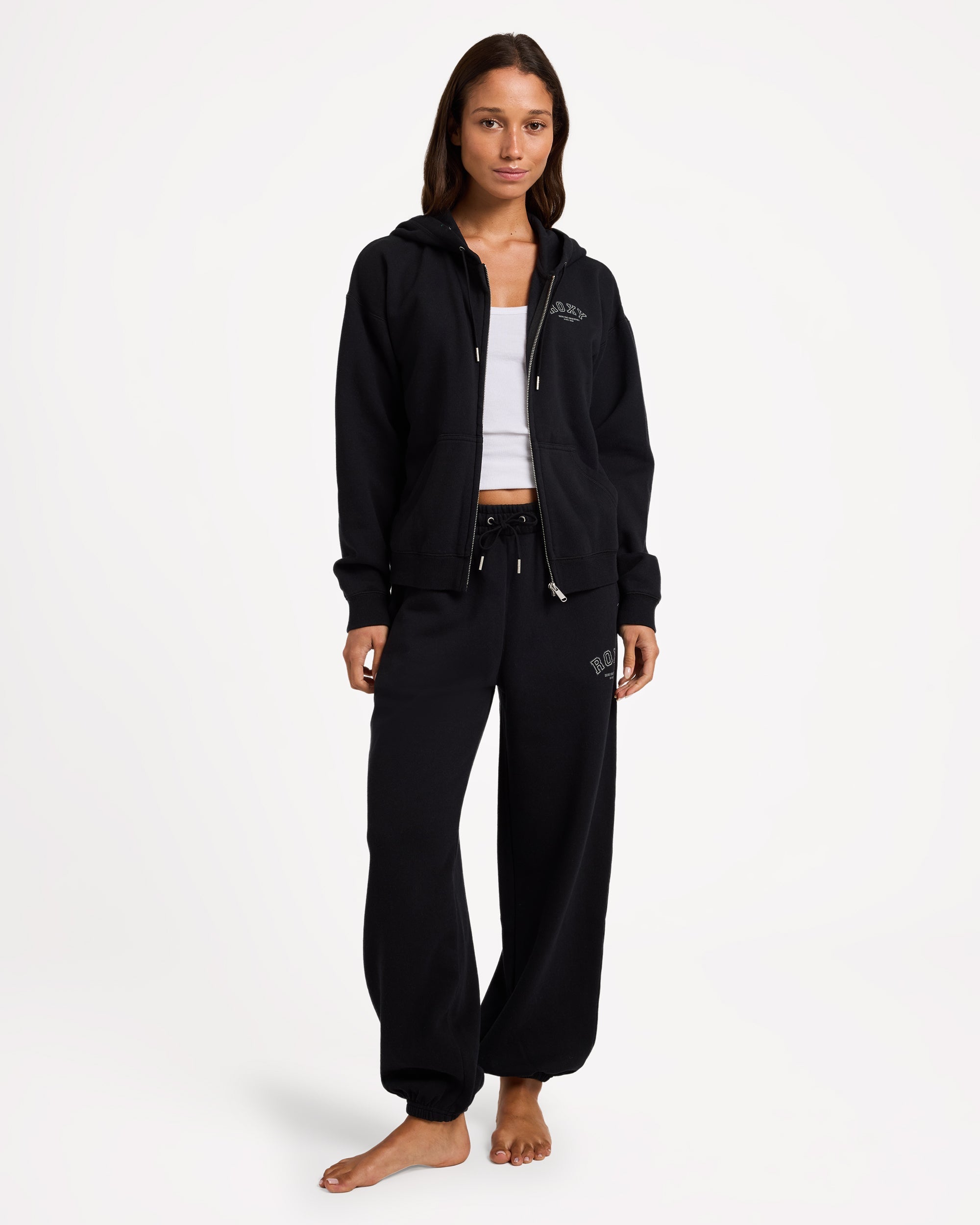 Roxy Dreamy Days Trackie Pant Black - worn on model