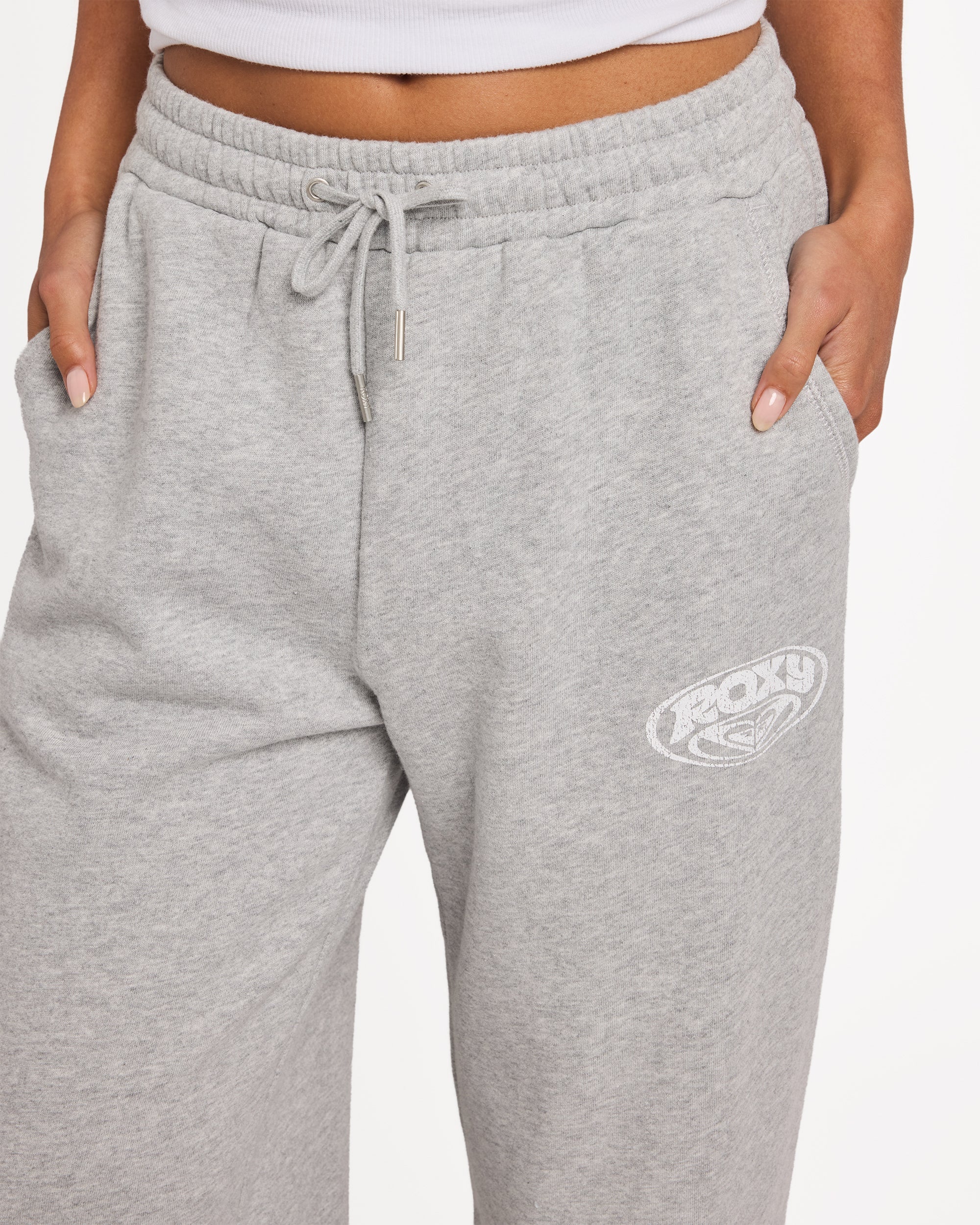 Roxy Dreamy Days Trackie Pant Grey Marle - detail view