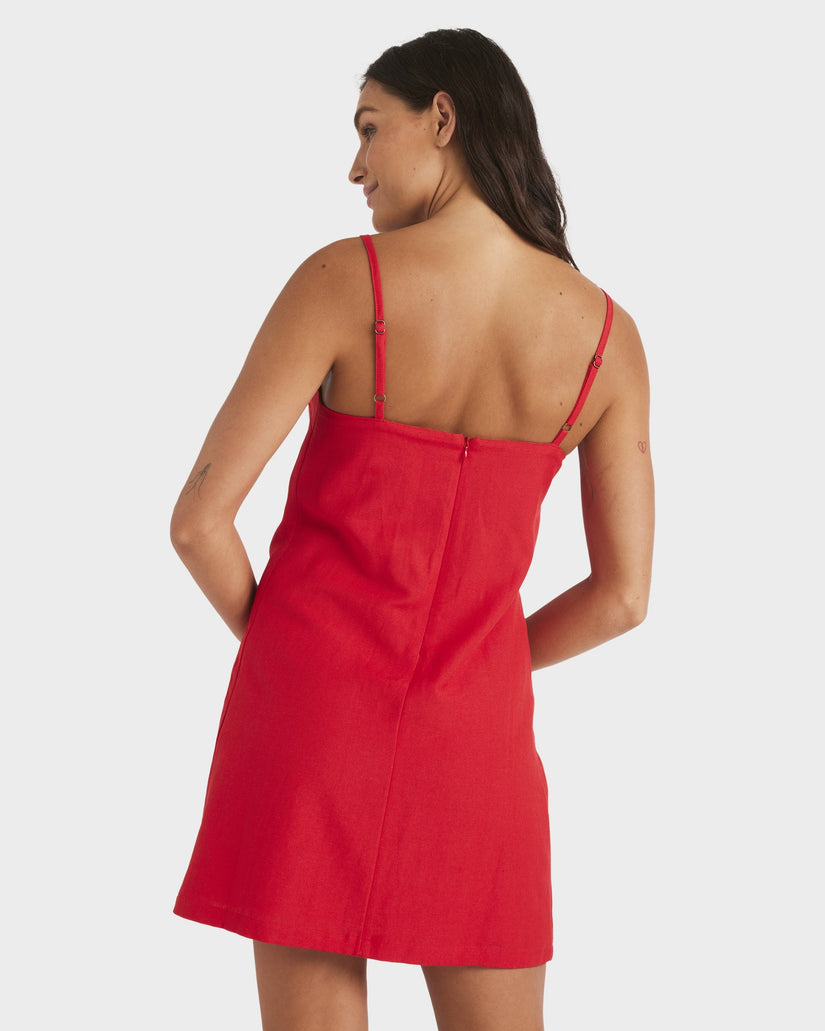 Roxy Playa Blanca Mini Dress - Rio Red (view 3)